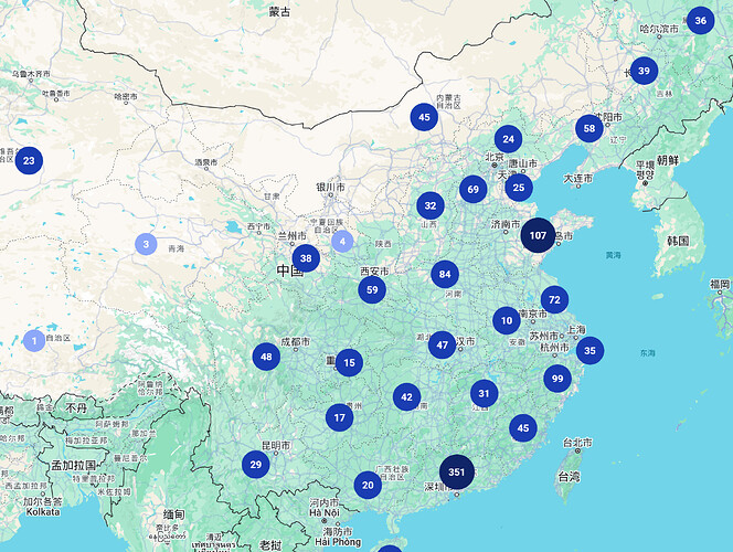中国工人集体行动地图