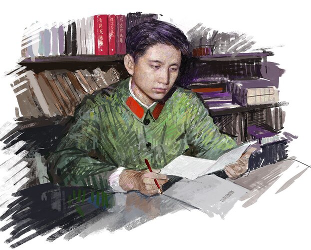 王洪文同志在书房