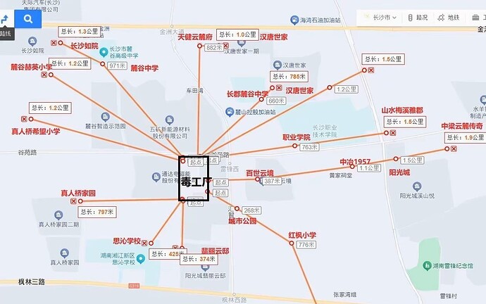 毒工厂位置示意图