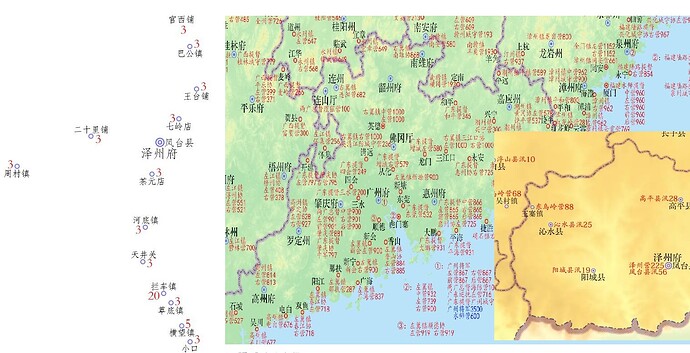 清朝驻防示意图
